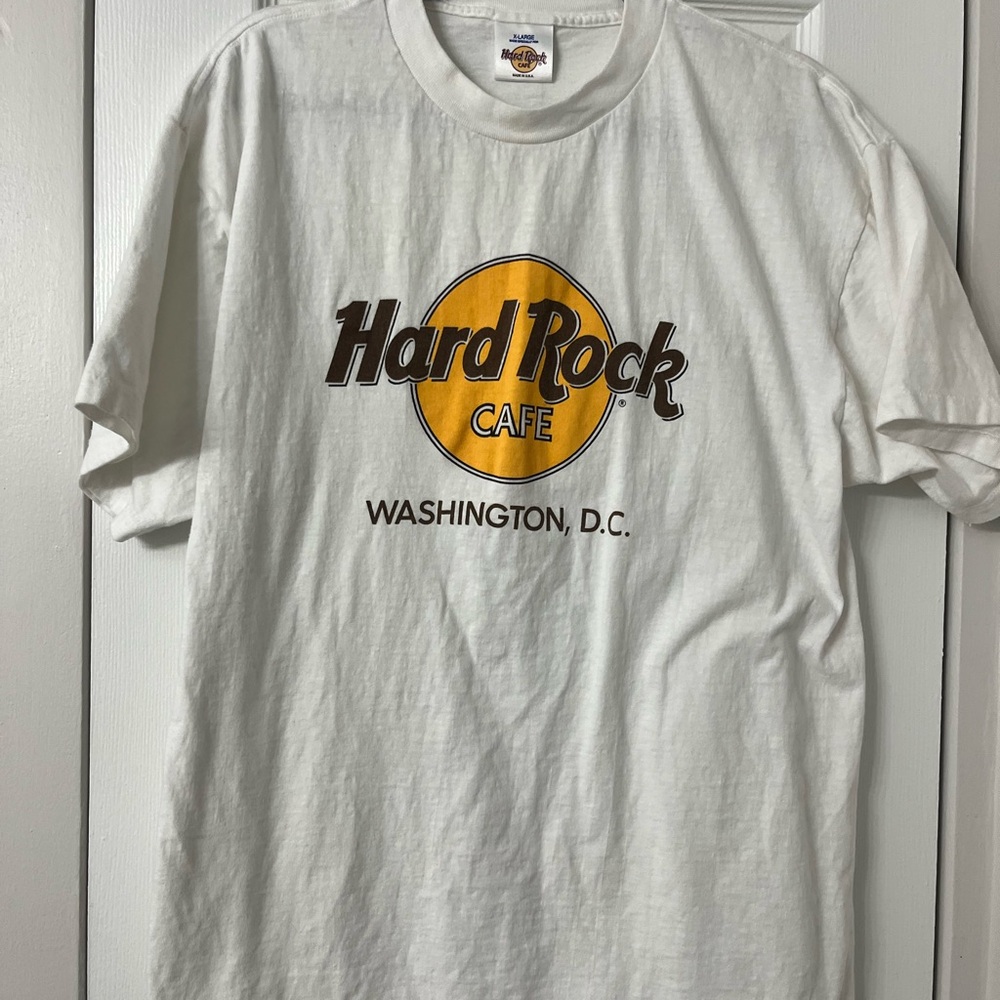 Hard Rock Cafe White and Yellow Tee